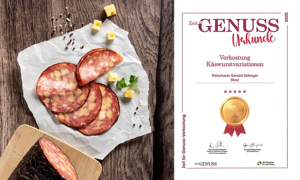 Erster Platz für unsere Rauchkäsewurst